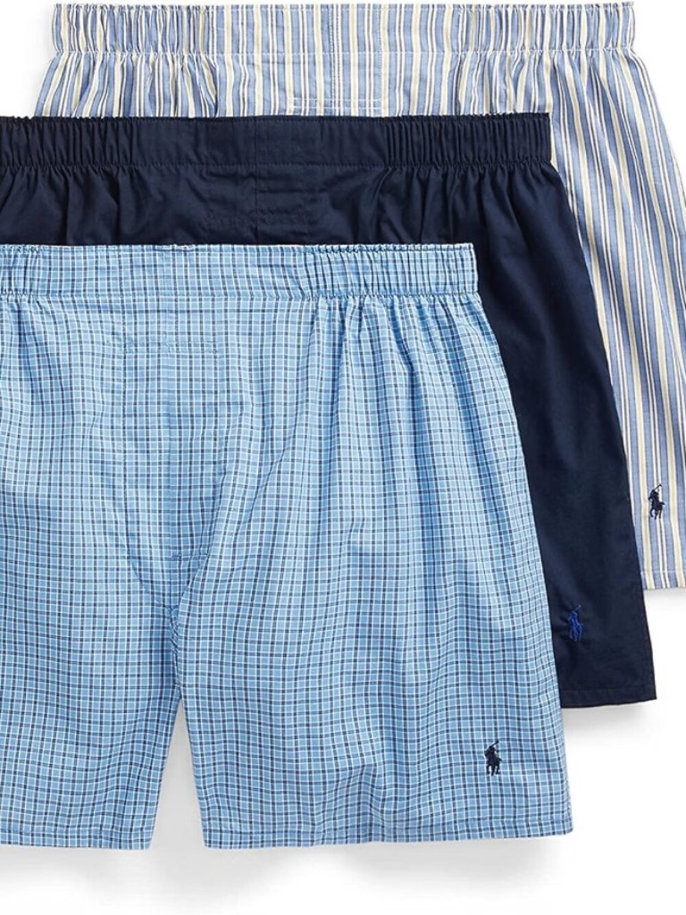NWT POLO RALPH LAUREN Underwear Boxers Pack, 3-Pack, Classic Fit Cotton Woven